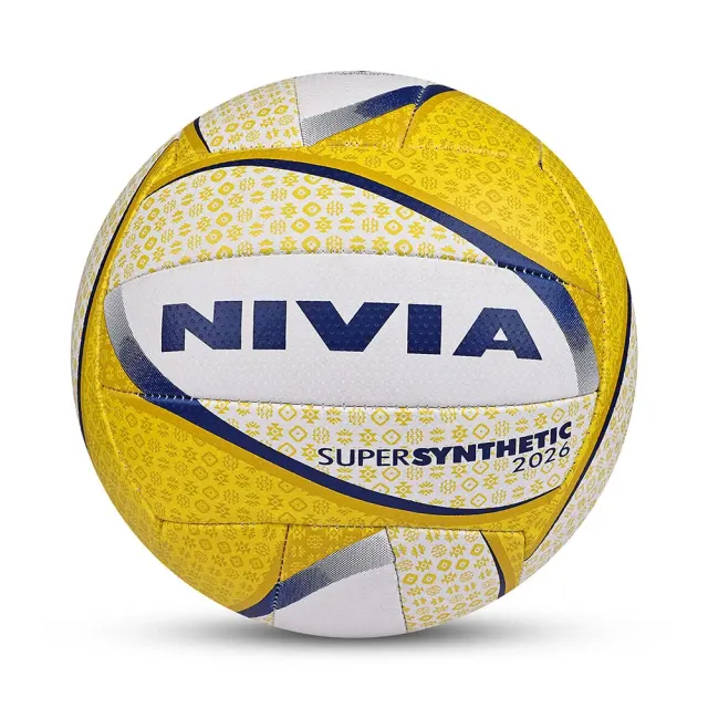 Super Synthetic Hand-Stitched Rubber Training Volleyball – Nivia
