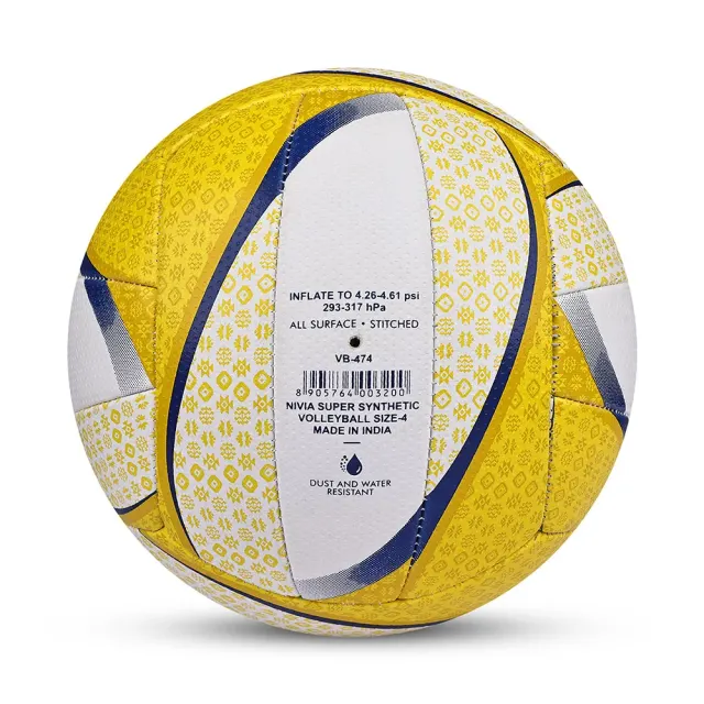 Super Synthetic Hand-Stitched Rubber Training Volleyball – Nivia