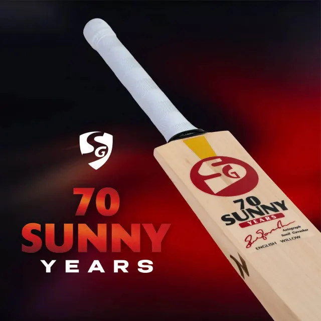 70 Sunny Years English Willow Cricket Bat – SG
