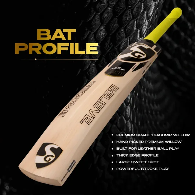 Cobra Gold Kashmir Willow Cricket Bat – SG