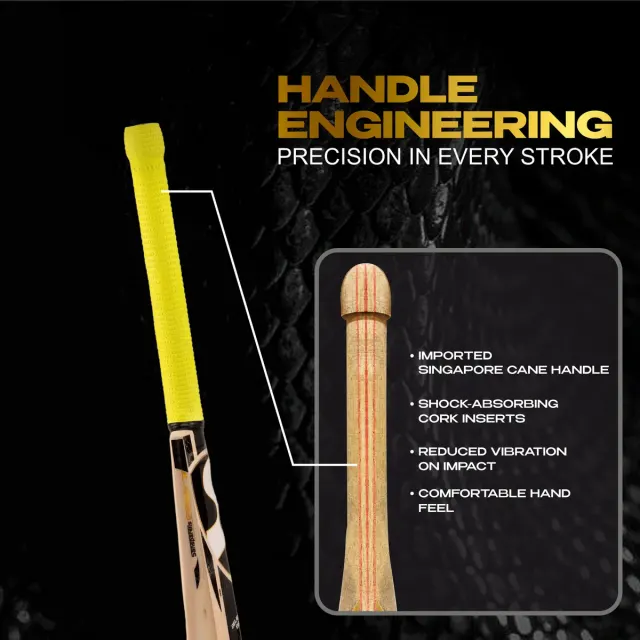 Cobra Gold Kashmir Willow Cricket Bat – SG