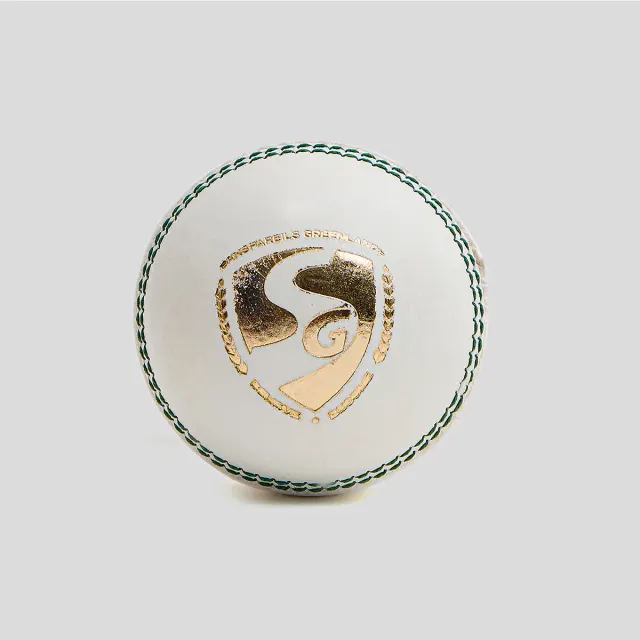 HP33 White Cricket Leatherette Ball – SG
