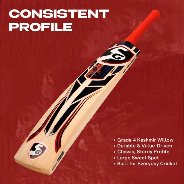 KLR Skipper Kashmir Willow Cricket Bat – SG