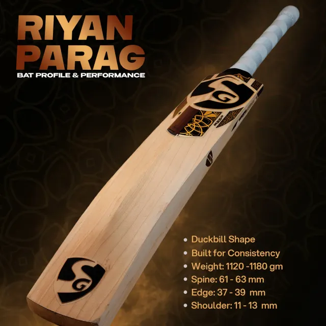 Riyan Parag English Willow Bat – SG