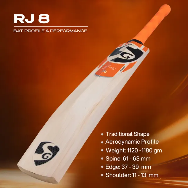 RJ8 R Jadeja English Willow Cricket Bat – SG