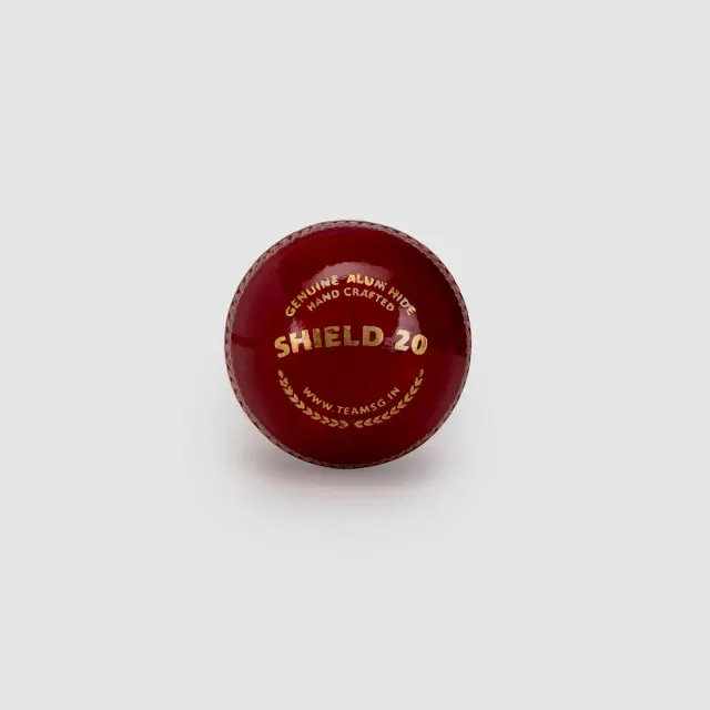 Shield 20 Red Cricket Leather Ball – SG