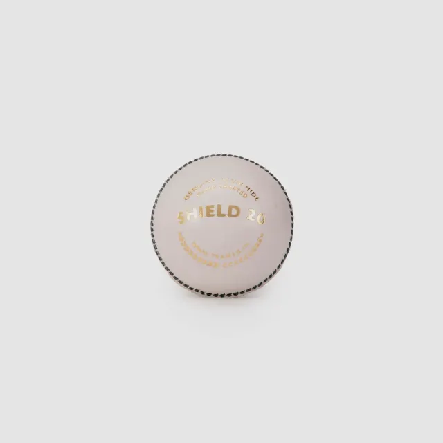 Shield 20 White Leather Cricket Ball – SG