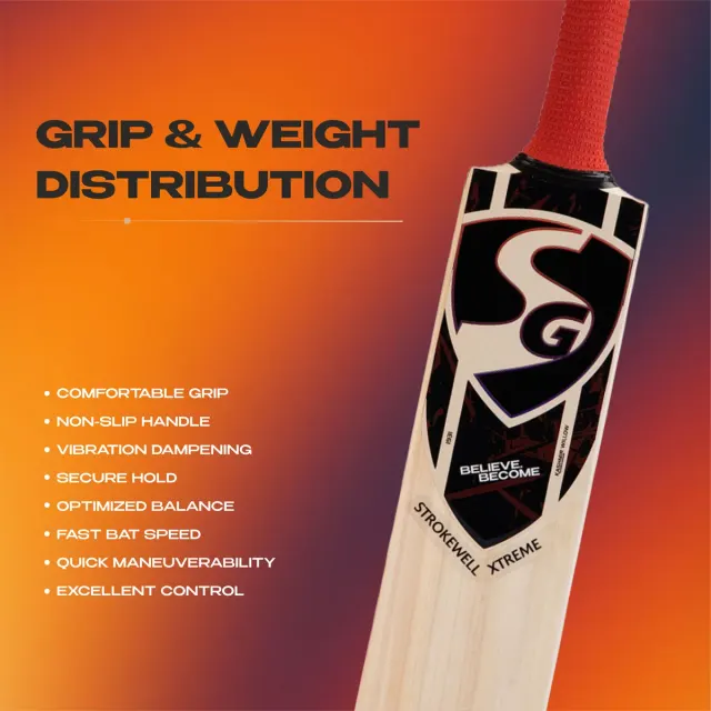 Strokewell Xtreme Kashmir Willow Cricket Bat – SG