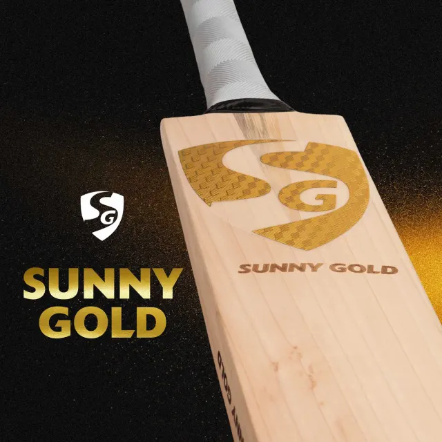 Sunny Gold Finest English Willow Grade 2 Cricket Bat (Leather Ball) – SG