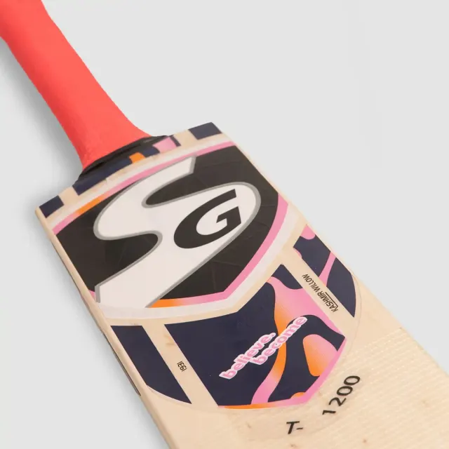 T-1200 Kashmir Willow Scoop Bat for Tennis Cricket Ball – SG
