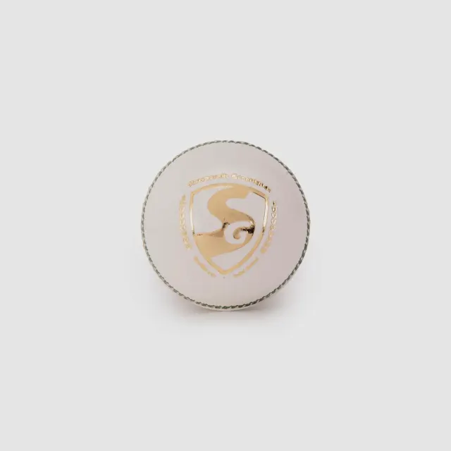 Test LE White Cricket Leather Ball – SG