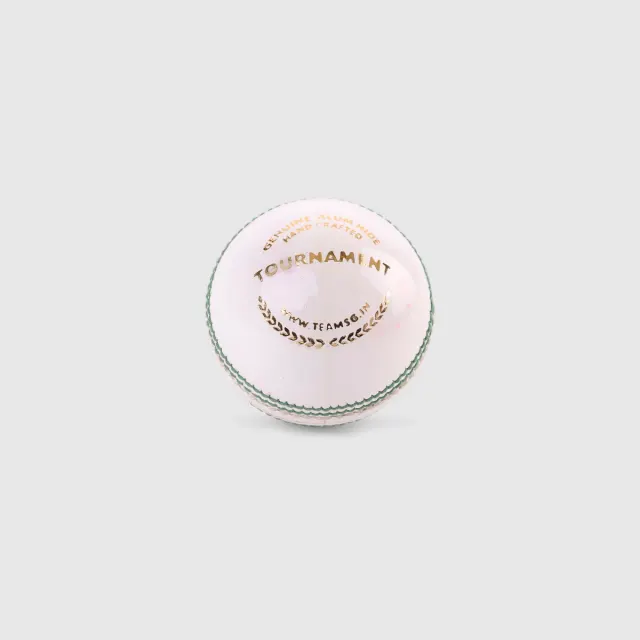 Tournament White Cricket Leather Ball – SG