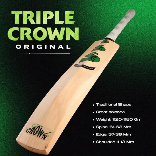 Triple Crown Original English Willow Cricket Bat – SG