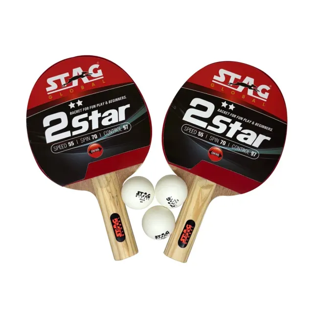 2 Star Table Tennis Playset (with Cover) – Stag