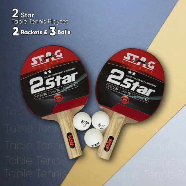 2 Star Table Tennis Playset (with Cover) – Stag