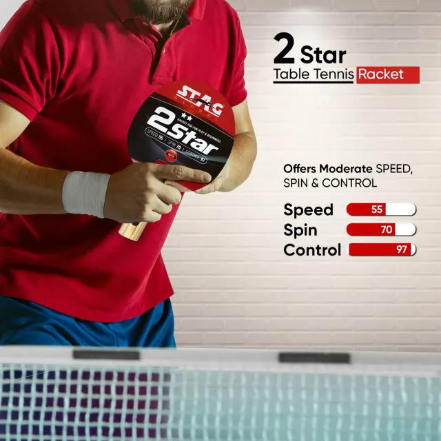 2 Star Table Tennis Racket – Stag