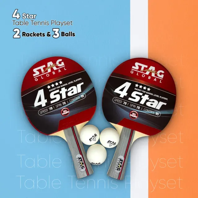 4 Star Table Tennis Playset – Stag