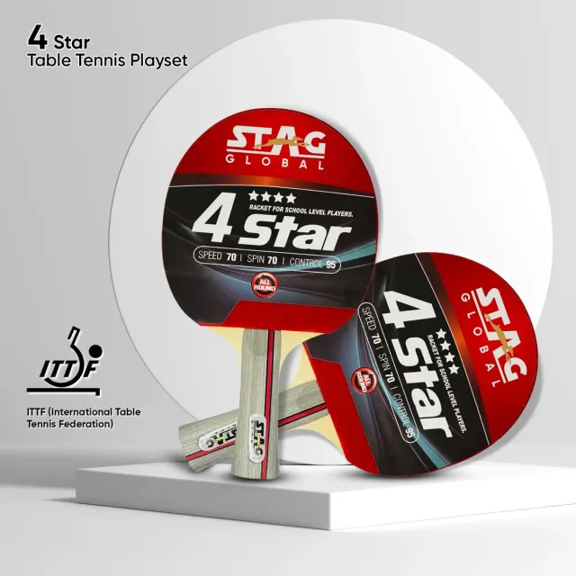 4 Star Table Tennis Playset – Stag