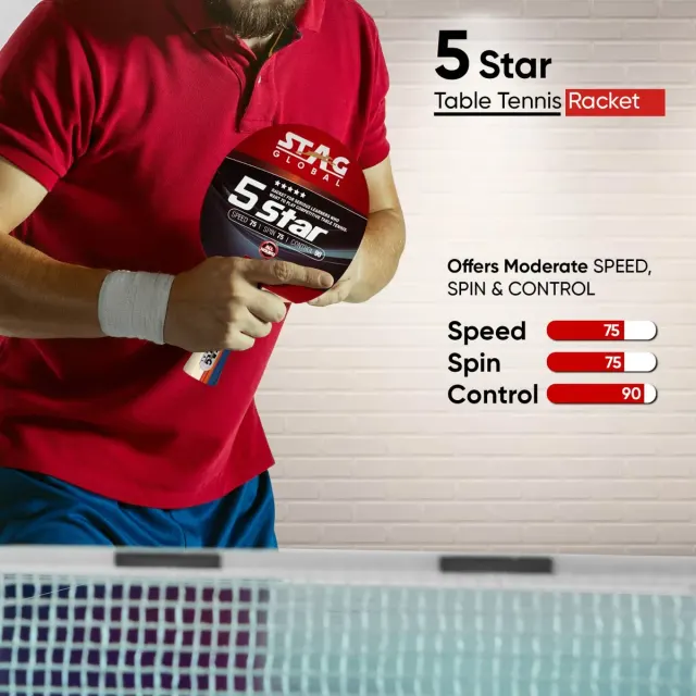 5 Star Table Tennis Racket – Stag