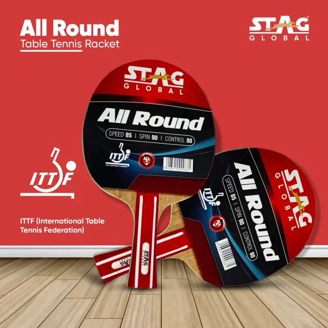 All Round Table Tennis Racket – Stag