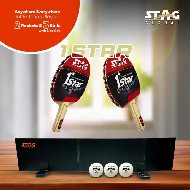 Anywhere Everywhere Table Tennis Playset – Stag