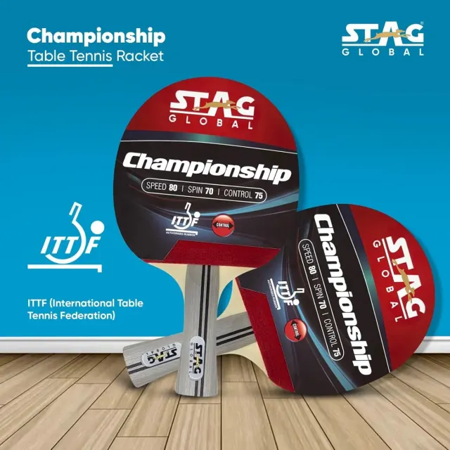 Championship Table Tennis Racket – Stag