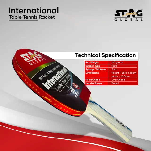 International Table Tennis Racket – Stag