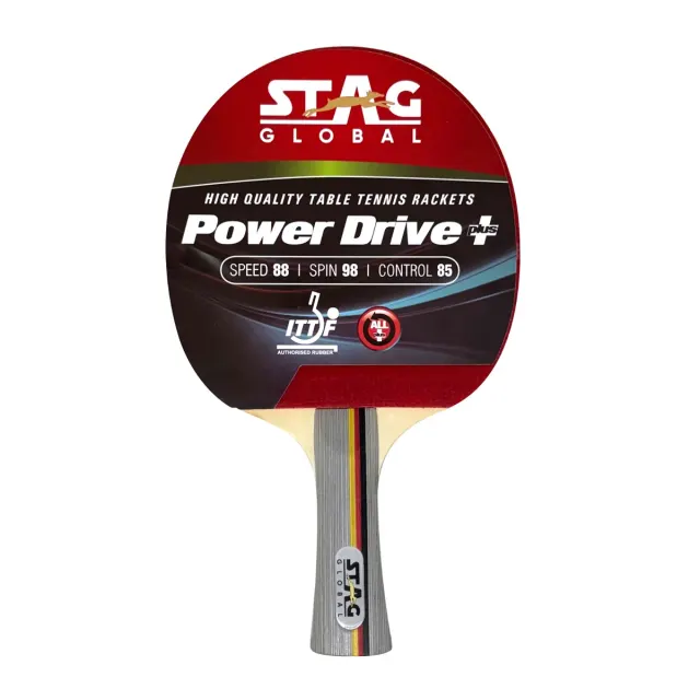 Power Drive+ Table Tennis Racket – Stag