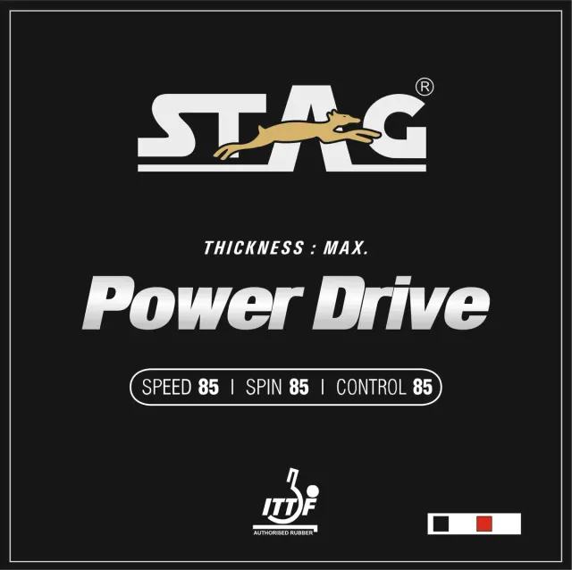 Power Drive Table Tennis Racket Rubber – Stag