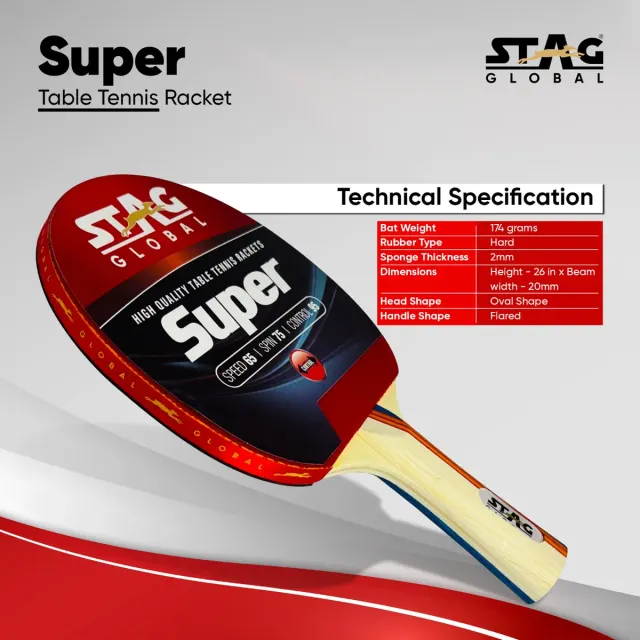 Super Table Tennis Racket – Stag